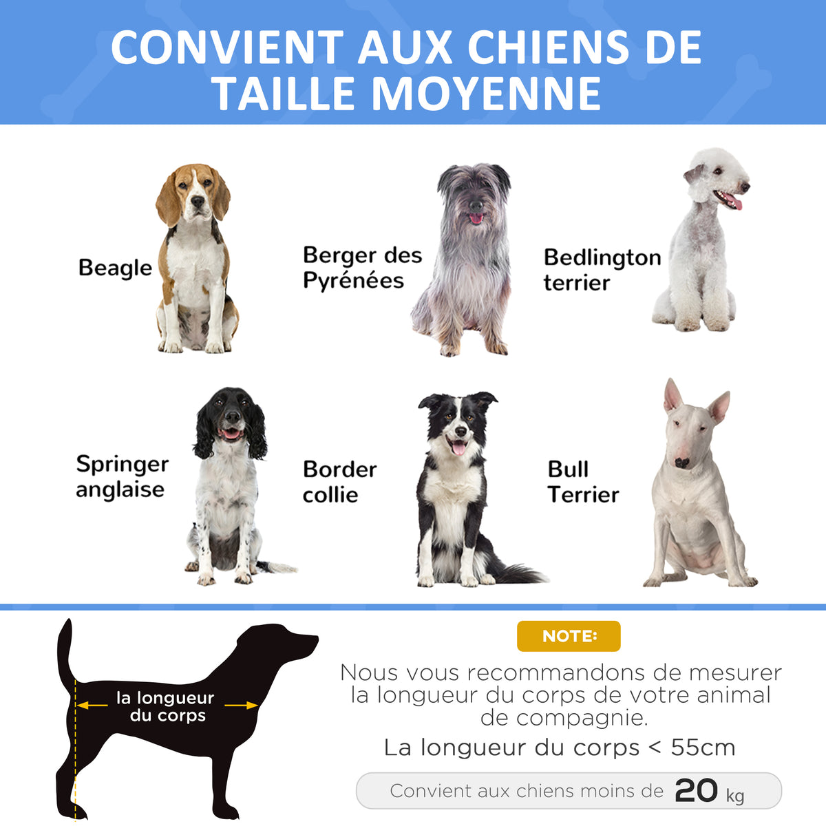 Lit surélevé pour chiens animaux de compagnie avec appui-tête tissu micro-perforé 106 x 81 x 33 cm noir-3