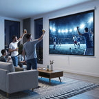 Écran de Projection 120" 4:3 HD 4K, Boîtier en Métal, Écran Hauteur Réglable Manuellement, 244x183cm, Blanc-1