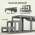 Équipements d'entraînement agilité pour chien kit d'équipement d'agilité pour chien 3 pièces en bois massif gris-7