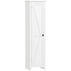 Armoire de Rangement buffet cuisine avec 2 étagères réglables- Hauteur 170 cm en Bois Blanc-0