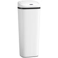 Poubelle cuisine automatique 50L en acier inoxydable, poubelle à capteur de mouvement sans contact, 33x25x84cm, blanc-0