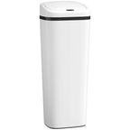 Poubelle cuisine automatique 50L en acier inoxydable, poubelle à capteur de mouvement sans contact, 33x25x84cm, blanc-0