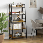 Étagère bibliothèque Style Industriel incliné 5 Niveaux 70L x 35l x 150H cm-9