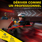 Voiture électrique GoKart kart électrique pour enfants 2 x 24 V moteurs mode dérive à 13 km/h 119 x 77 x 54 cm rouge-3