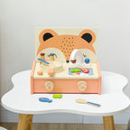 Mini-cuisine en bois jouet enfant avec 12 accessoires poêle spatule condiments fruits légumes - pour 3-5 ans --1