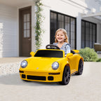 Voiture électrique enfants, véhicule électrique 12V, télécommande 2,4G, phares, musique, klaxon, 103 x 55 x 44 cm, jaune-9