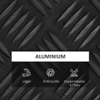 Boîte de rangement - boîte à outils en aluminium - alu. verrouillage clé - dim. 50L x 15,5l x 20,5H cm-3
