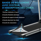 Tapis de course Fitness électrique pliable - .fr x FFHandball - 1 à 10 Km/h écran multifonctions - puissance 500 W-4