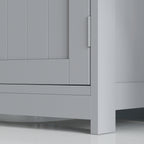 Meuble salle de bain sous lavabo - meuble sous-vasque - placard 2 portes avec étagère 60L x 30l x 60H cm - en bois Gris-8