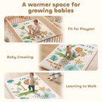 Tapis de Jeu pour Enfants Tapis de Chambre d'Enfant en Mousse Épaisseur 3 cm Motif Animal Base Antidérapante 150x200cm-8