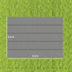 Toile de toit pour pergola tonnelle rétractable de 4 x 3 m - toile uniquement 350 x 260 cm gris clair-2