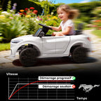 Voiture électrique enfant Ford Mustang Mach-E sous licence officielle 12 V télécommande 2,4 G 2 moteurs 92x55x44cm blanc-5