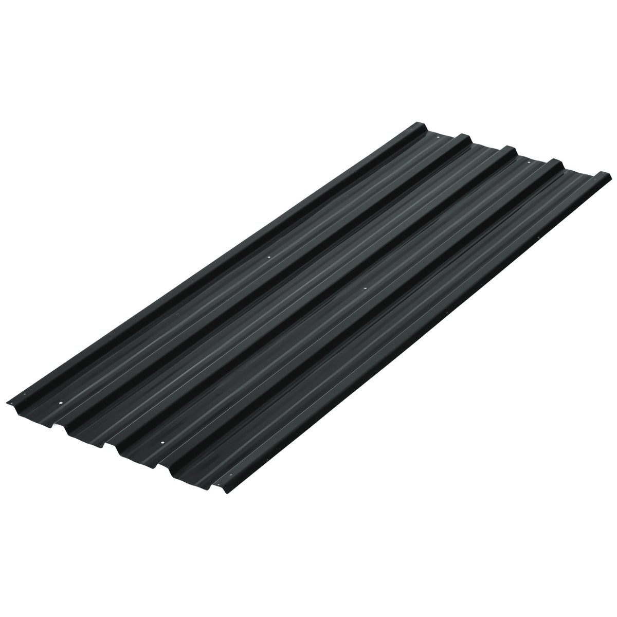 Lot de 12 panneaux en acier galvanisé Résistant aux Intempéries, gris anthracite, dim. d'un panneau 129L x 45l cm-0