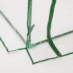 Serre de Jardin Tunnel mini serre tunnel serre à tomates 2L x 1l x 0,8H m Grande Porte zippée bâche Plastique Transparent métal époxy Vert-6