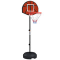 Support panier de basket-ball 2 en 1 avec hauteur réglable 129-179 cm et jeu de 6 fléchettes magnétique-0