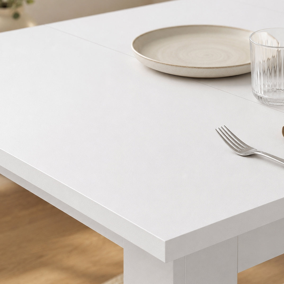 Table à Manger pour 4 Personnes avec Plateau Relevable et Rangements Cachés, 120 x 60 x 75,5 cm, Blanc-9