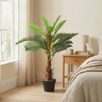 Palmier Artificiel palmier 100 cm avec 21 Feuilles en PEVA, Plante Décorative avec Pot en Plastique, Vert-9