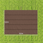 Toile de toit pour pergola tonnelle rétractable de 4 x 3 m - toile uniquement 350 x 260 cm café-2