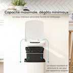 Poubelle de Cuisine Automatique 12 L en Acier Inoxydable, Poubelle à Capteur avec Couvercle, 28 x 22 x 41 cm, Blanc-5