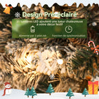 Couronne de Noël lumineuse 60 cm avec 35 LED blanc chaud, minuterie, 98 pointes, pommes de pin, vert et blanc-4