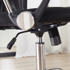 Lot de 2 fauteuils de bureau manager dossier ergonomique hauteur assise réglable pivotant tissu maille noir-7