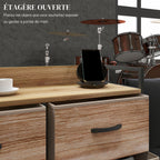 Meuble de Rangement commode 8 tiroirs en tissu amovibles, étagère supérieure et cadre acier 79L x 29l x 101H cm-4