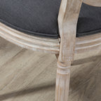Lot de 4 chaises de Salle à Manger - Chaise de Salon médaillon Style Louis XVI - Bois Massif sculpté, patiné-8
