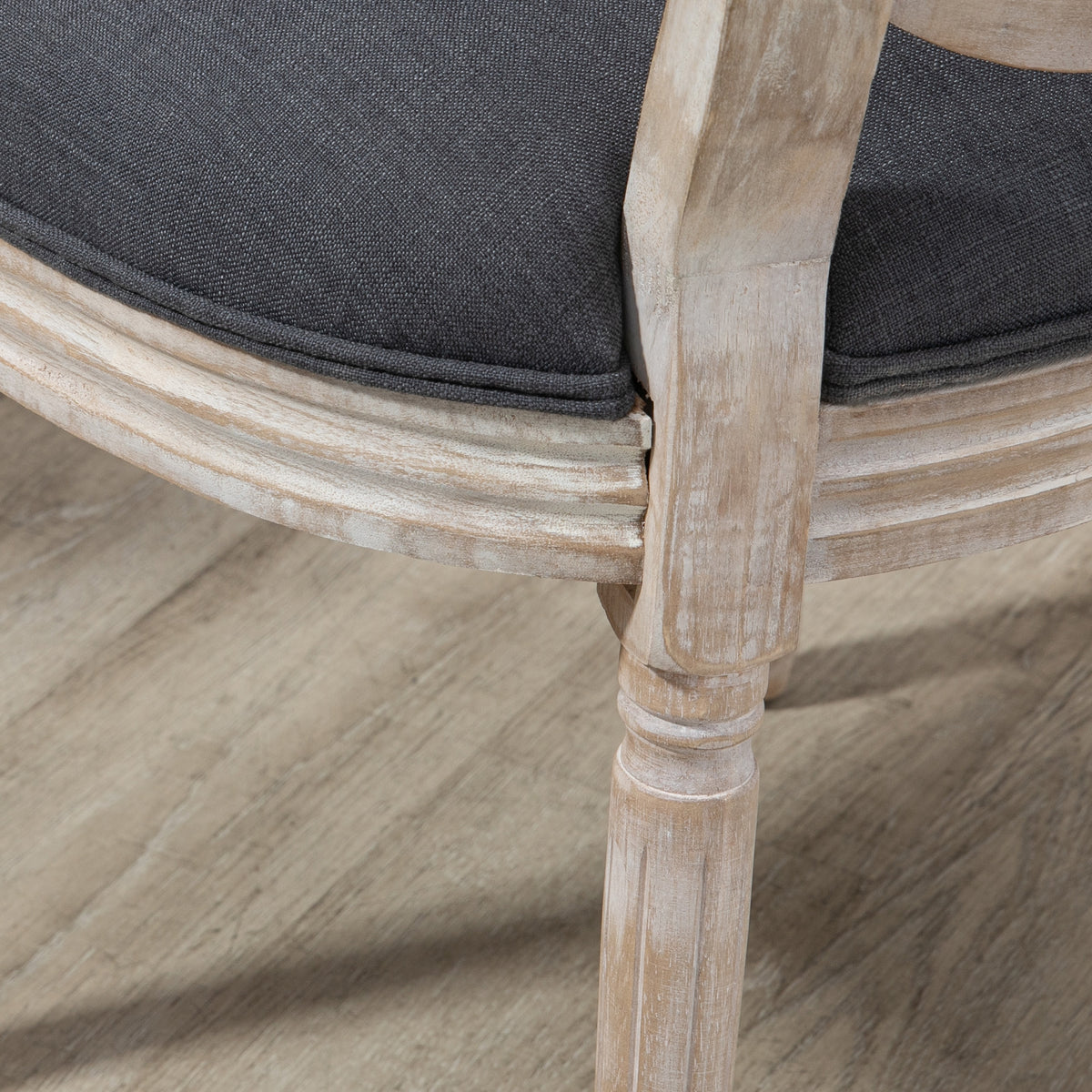 Lot de 4 chaises de Salle à Manger - Chaise de Salon médaillon Style Louis XVI - Bois Massif sculpté, patiné-8