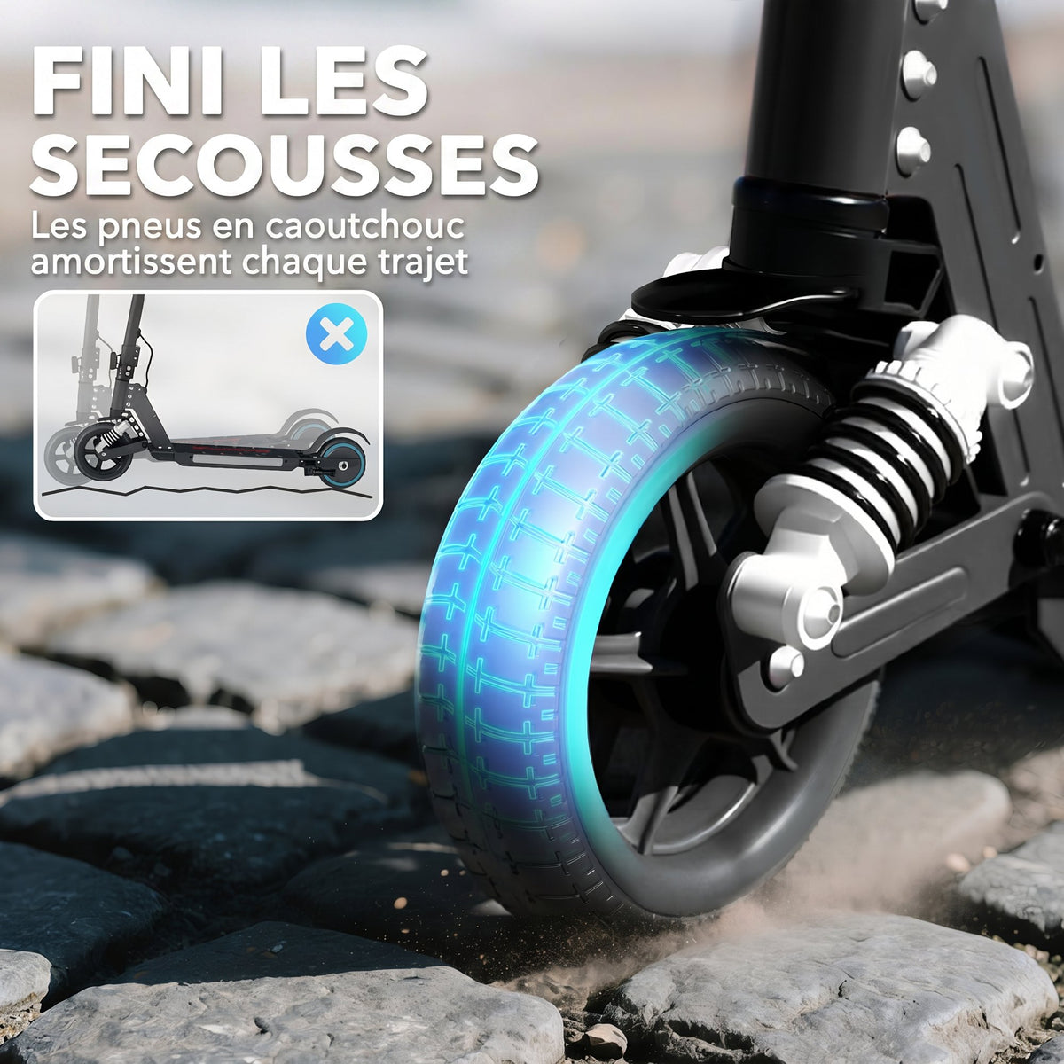 Trottinette électrique pour enfants 6-14 ans scooter électrique pliable pour enfants vitesse max 14 km/h aluminium noir-7
