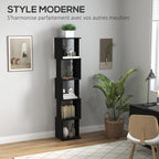 Bibliothèque étagère Design Moderne à 5 Niveaux – Rangement Pratique pour Maison ou Bureau, noir-3