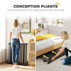 Barrière de sécurité parc enclos chien modulable pliable porte intégrée 300L max. x 74,5H cm métal PP noir-4