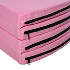 Tapis de Pole Dance Pliable - Tapis de Protection Ø 150 cm Épaisseur 5 cm - Revêtement Plastique Rose-7