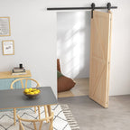 152,5 CM Quincaillerie de porte coulissante pliante kit de rails de porte de grange coulissante en acier pour 2 portes-6