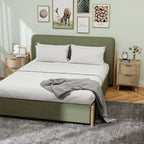 Lot de 2 tables de chevet avec 2 tiroirs cannelés pour chambre à coucher, salon, 40 x 40 x 53 cm, chêne-6