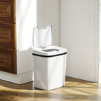 Poubelle de cuisine automatique 15L, poubelle à capteur de mouvement sans contact, 27,6 x 21,4 x 33,5 cm, blanc-1