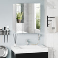 Armoire murale de salle de bain avec 3 portes miroir et étagères réglables en MDF Blanc dim. 70L x 15l x 60H cm-0