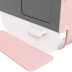 Bac à litière pour chat avec porte battante pelle et filtre inclus dim. 43L x 44l x 47H cm rose-9