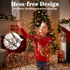 Lot de 2 Rennes de Noël avec Traîneau Lumineux 3 Pièces, 240 LED Blanc Chaud, 8 Modes et Minuterie, 78x22x105cm, Marron-7