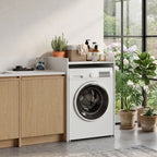 Meuble Machine à Laver avec Plan de Travail, Style Moderne, Anti-Basculement, Meuble de Rangement, 64x60x97,5cm, Blanc-8