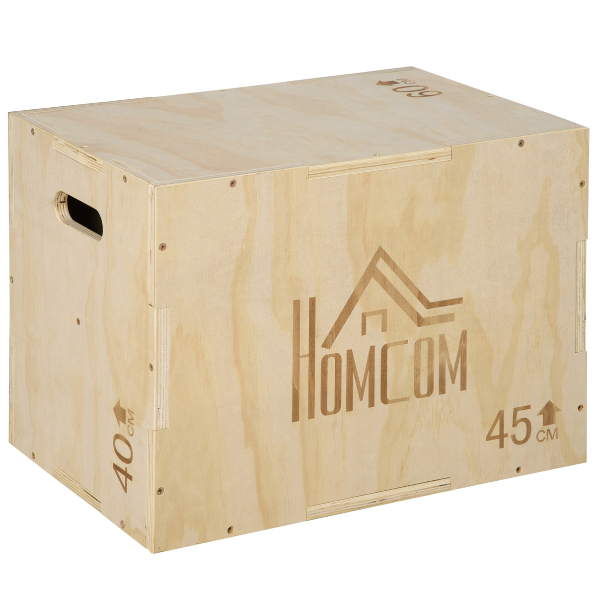 Box jump pliométrie 3 en 1 appareil boîte à saut musculation fitness & entraînement croisé plyobox pour box training 40/45/60 cm en bois-0