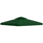 Toit de Remplacement pour Gazebo de Jardin Toile de Rechange pour pavillon tonnelle Tente 3 x 3 m Vert foncé-0