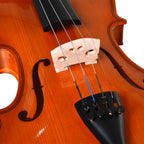 Violon 4/4 pleine grandeur avec étui, accordeur, épaulière, archet, colophane, cordes rechange et chiffon-8