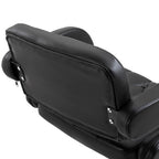 Tabouret de bar pivotant chaise de bar réglable en hauteur avec dossier repose-pieds et accoudoirs 61x50x93-113cm noir-8