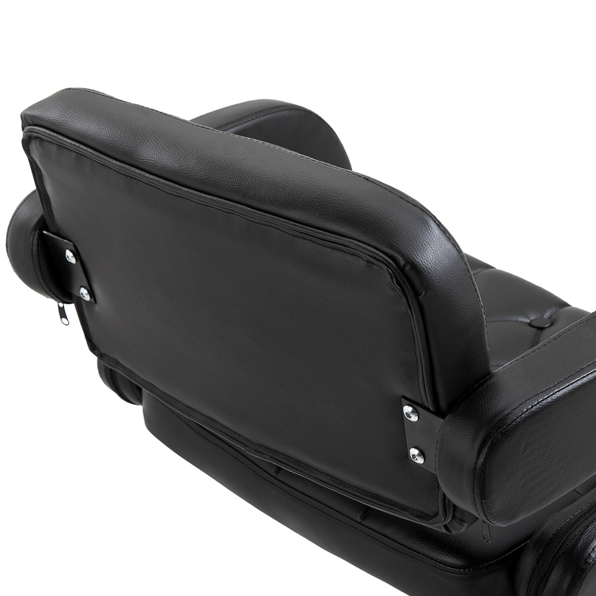 Tabouret de bar pivotant chaise de bar réglable en hauteur avec dossier repose-pieds et accoudoirs 61x50x93-113cm noir-8