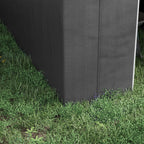 Abri de jardin tente de rangement extérieur abri de vélo garage pour vélo bâche en PE métal 2,4 x 1,8 x 1,9 m gris foncé-8