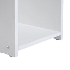 Bureau d'ordinateur, bureau avec rangement, plateau pour clavier et support de moniteur, 80 x 45 x 75 cm, blanc-7