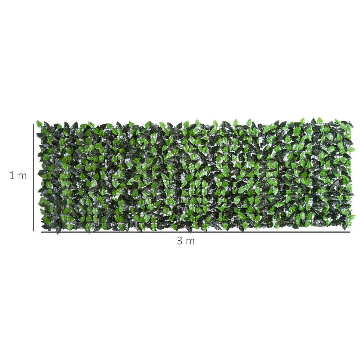 Lot de 2 haies artificielles Feuilles de Laurier - Treillis Extensible - Brise-Vue canisse végétale Feuillage réaliste-2
