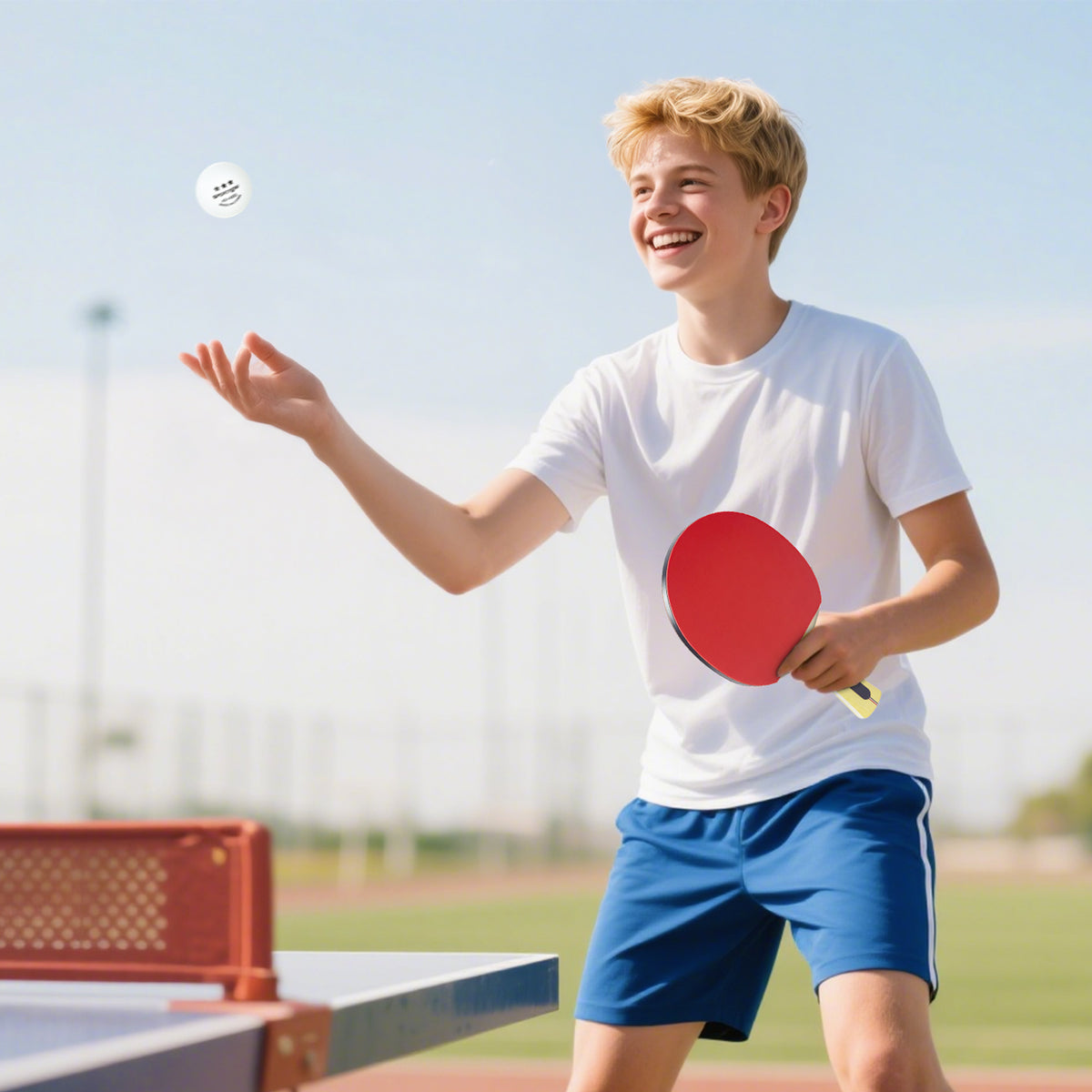 Lot de 4 raquettes de ping-pong, tennis de table 4 raquettes 8 balles 1 sac pour amateurs débutants experts-1