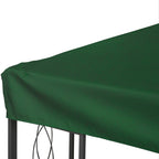 Toile de rechange pour pavillon tonnelle tente 3 x 4 m polyester haute densité 180 g/m² vert-8