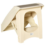 Escalier pour Chien Pliant à 4 Marches Antidérapantes, Escalier pour Animaux en Plastique, 62 x 38 x 49,5 cm, Beige-7